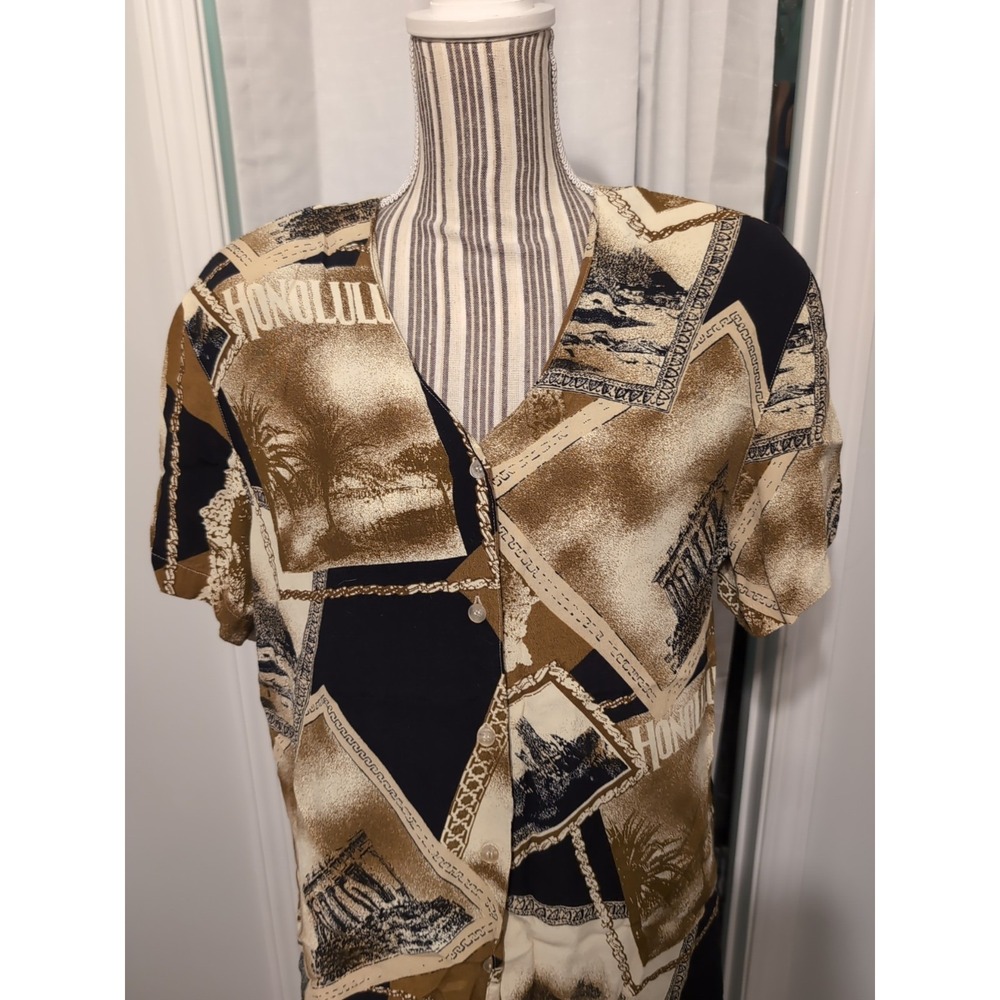 Vintage Jones New York 90's 2- Piece Hawaii Print Set 10/12 READ - Picture 2 of 14